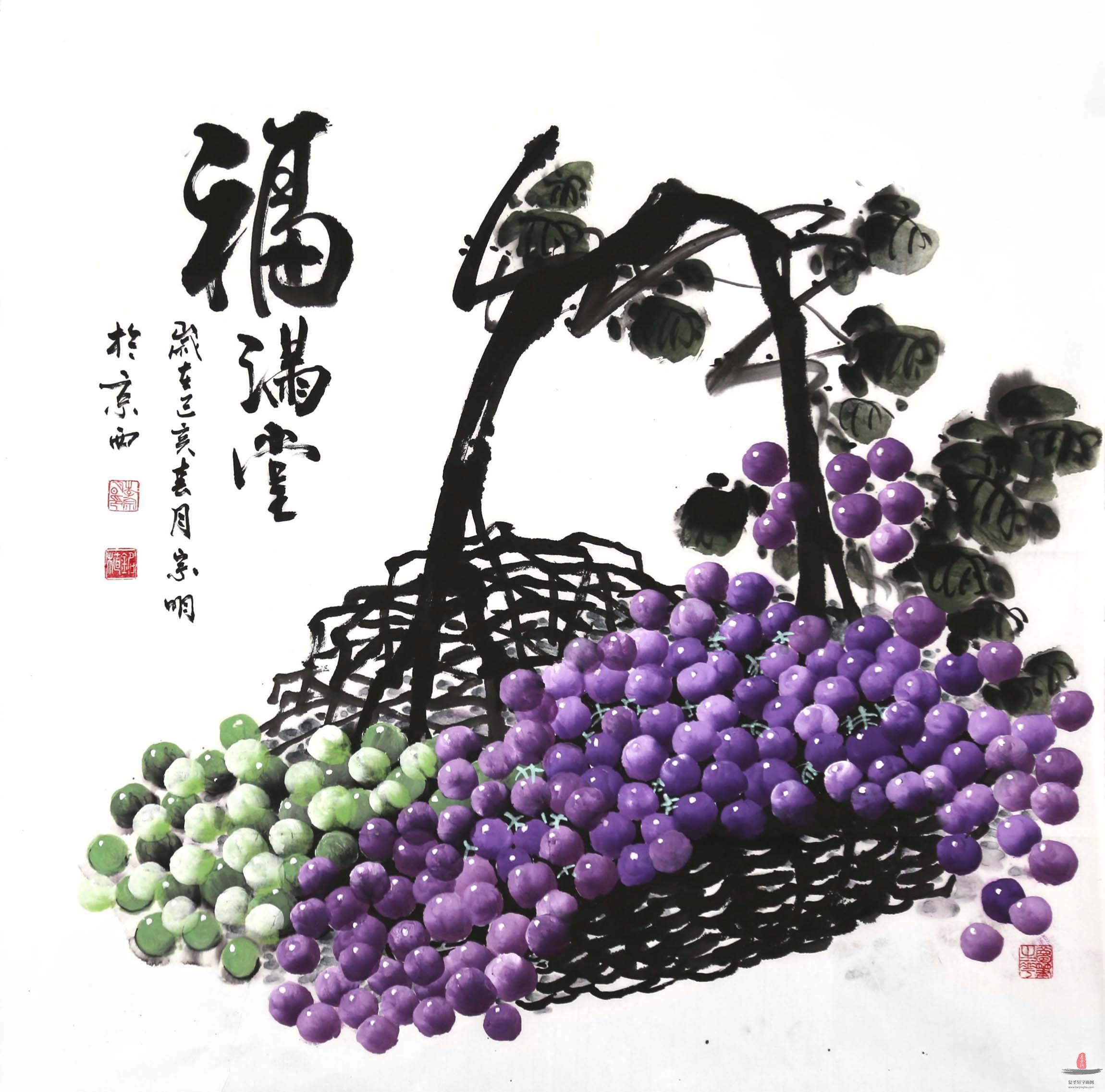 李宗明花鸟《福满堂》